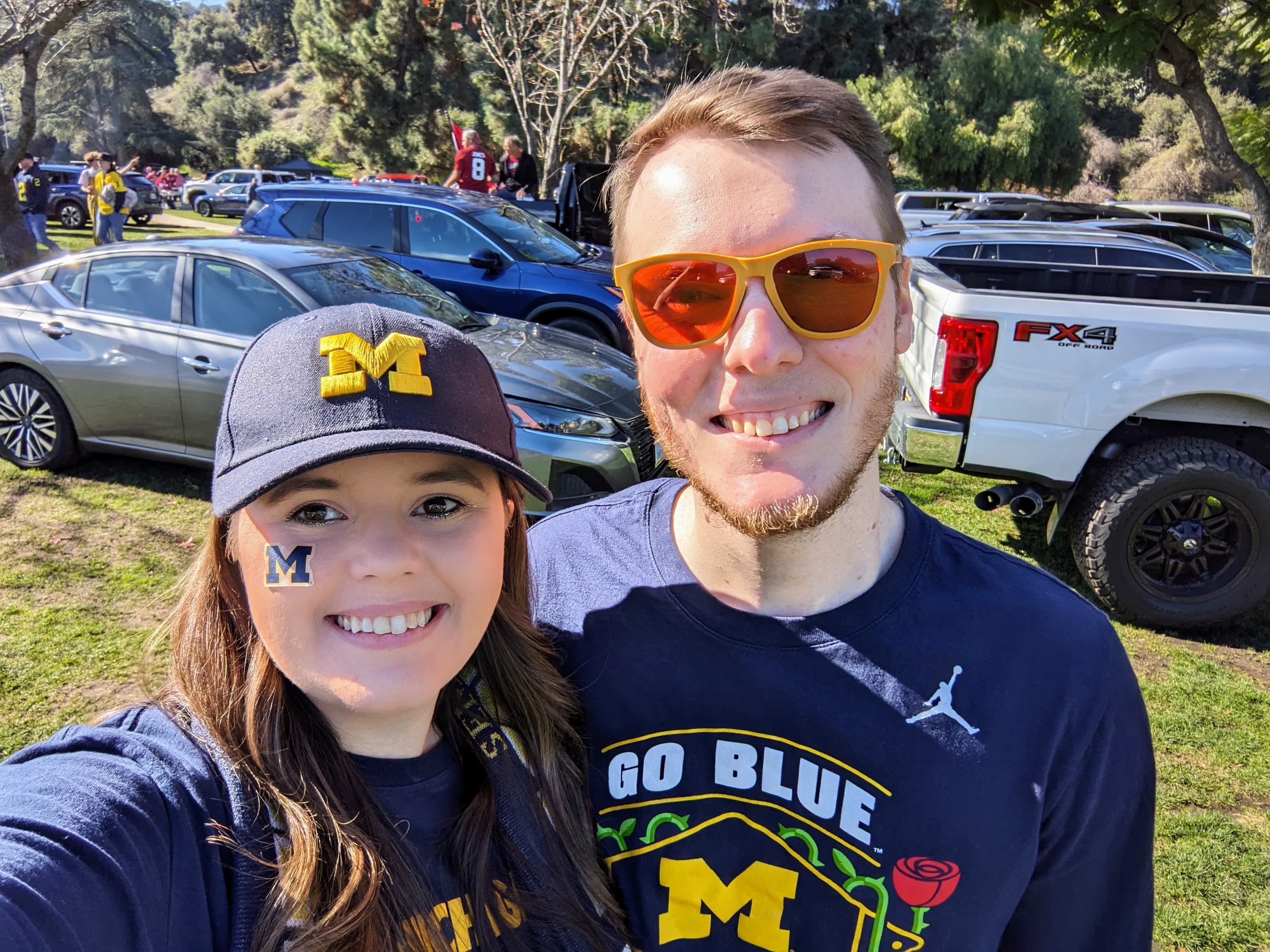 Husband and I at University of Michigan football game